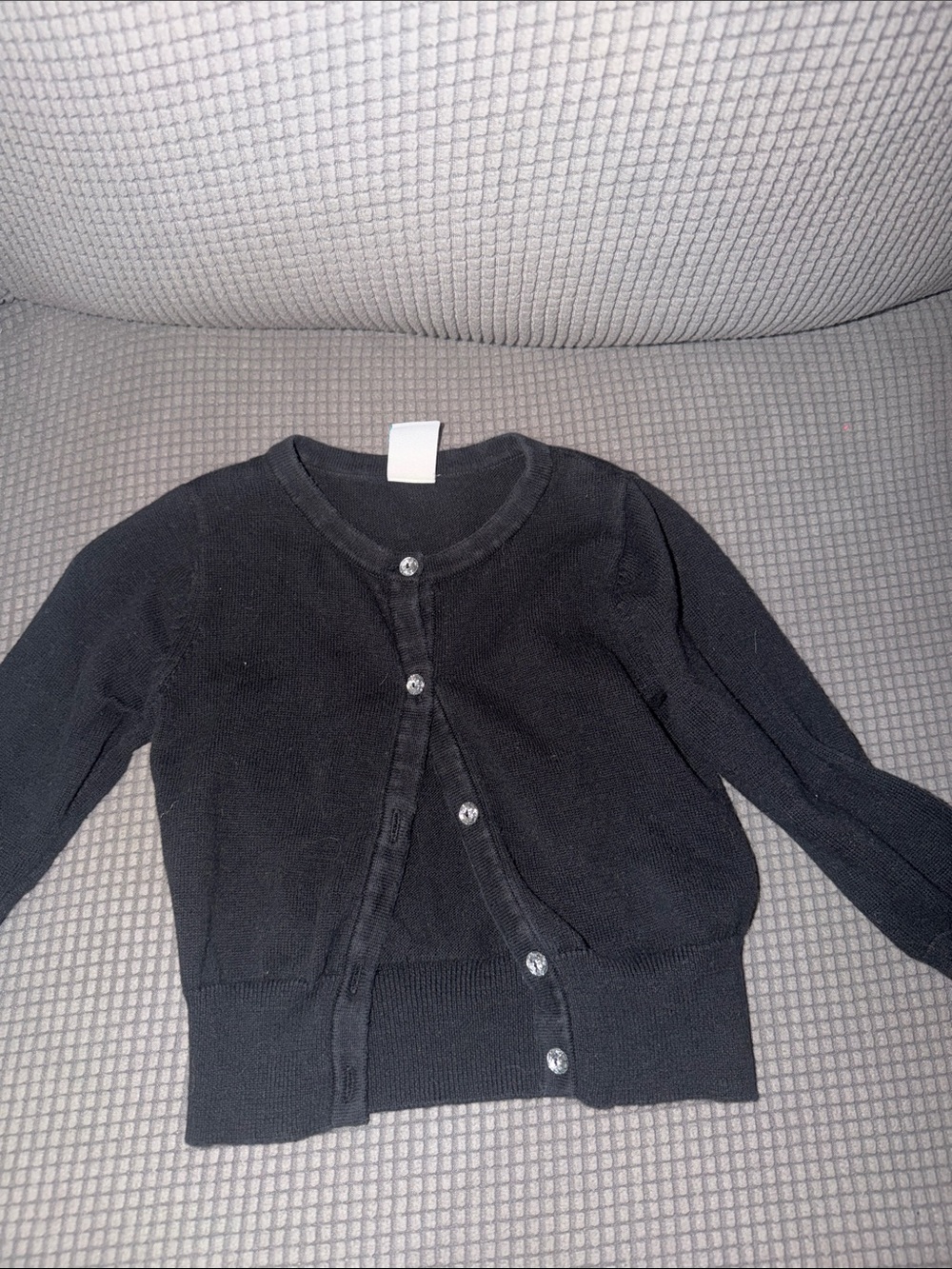 Classic Black Button-Front Cardigan
